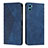 Funda de Cuero Cartera con Soporte Carcasa Y02X para Motorola Moto E32 India Azul