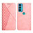 Funda de Cuero Cartera con Soporte Carcasa Y02X para Motorola Moto Edge 20 5G Oro Rosa