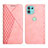 Funda de Cuero Cartera con Soporte Carcasa Y02X para Motorola Moto Edge 20 Lite 5G Oro Rosa