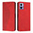 Funda de Cuero Cartera con Soporte Carcasa Y02X para Motorola Moto Edge 30 Lite 5G Rojo