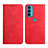 Funda de Cuero Cartera con Soporte Carcasa Y02X para Motorola Moto Edge Lite 5G Rojo