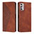 Funda de Cuero Cartera con Soporte Carcasa Y02X para Motorola Moto G Stylus (2022) 5G Marron