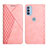 Funda de Cuero Cartera con Soporte Carcasa Y02X para Motorola Moto G31 Oro Rosa