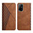 Funda de Cuero Cartera con Soporte Carcasa Y02X para Oppo A94 5G Marron