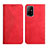 Funda de Cuero Cartera con Soporte Carcasa Y02X para Oppo F19 Pro+ Plus 5G Rojo