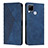 Funda de Cuero Cartera con Soporte Carcasa Y02X para Realme 7i RMX2193 Azul