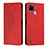 Funda de Cuero Cartera con Soporte Carcasa Y02X para Realme C25Y India Rojo