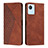 Funda de Cuero Cartera con Soporte Carcasa Y02X para Realme C30s Marron