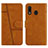 Funda de Cuero Cartera con Soporte Carcasa Y02X para Samsung Galaxy A30 Marron Claro