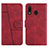Funda de Cuero Cartera con Soporte Carcasa Y02X para Samsung Galaxy A30 Rojo