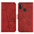 Funda de Cuero Cartera con Soporte Carcasa Y02X para Samsung Galaxy M11 Rojo