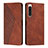 Funda de Cuero Cartera con Soporte Carcasa Y02X para Sony Xperia 5 IV Marron