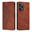 Funda de Cuero Cartera con Soporte Carcasa Y02X para Xiaomi Redmi Note 12 Turbo 5G Marron