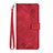 Funda de Cuero Cartera con Soporte Carcasa Y03B para Huawei Enjoy 50 Rojo