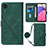 Funda de Cuero Cartera con Soporte Carcasa Y03B para Samsung Galaxy A03 Core Verde