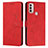 Funda de Cuero Cartera con Soporte Carcasa Y03X para Motorola Moto E20 Rojo