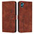 Funda de Cuero Cartera con Soporte Carcasa Y03X para Motorola Moto E32 India Marron