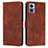 Funda de Cuero Cartera con Soporte Carcasa Y03X para Motorola Moto Edge 30 Lite 5G Marron