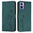 Funda de Cuero Cartera con Soporte Carcasa Y03X para Motorola Moto Edge 30 Lite 5G Verde