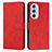 Funda de Cuero Cartera con Soporte Carcasa Y03X para Motorola Moto Edge 30 Pro 5G Rojo