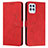 Funda de Cuero Cartera con Soporte Carcasa Y03X para Motorola Moto Edge S 5G Rojo