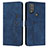 Funda de Cuero Cartera con Soporte Carcasa Y03X para Motorola Moto G Play (2023) Azul