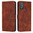 Funda de Cuero Cartera con Soporte Carcasa Y03X para Motorola Moto G Play (2023) Marron