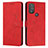 Funda de Cuero Cartera con Soporte Carcasa Y03X para Motorola Moto G Play (2023) Rojo