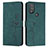 Funda de Cuero Cartera con Soporte Carcasa Y03X para Motorola Moto G Play Gen 2 Verde