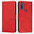 Funda de Cuero Cartera con Soporte Carcasa Y03X para Motorola Moto G Pure Rojo