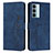 Funda de Cuero Cartera con Soporte Carcasa Y03X para Motorola Moto G200 5G Azul