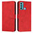 Funda de Cuero Cartera con Soporte Carcasa Y03X para Motorola Moto G40 Fusion Rojo