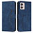 Funda de Cuero Cartera con Soporte Carcasa Y03X para Motorola Moto G53 5G Azul