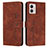 Funda de Cuero Cartera con Soporte Carcasa Y03X para Motorola Moto G53 5G Marron