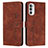 Funda de Cuero Cartera con Soporte Carcasa Y03X para Motorola Moto G71s 5G Marron