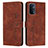 Funda de Cuero Cartera con Soporte Carcasa Y03X para OnePlus Nord N200 5G Marron