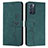 Funda de Cuero Cartera con Soporte Carcasa Y03X para Oppo Reno6 5G Verde