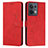 Funda de Cuero Cartera con Soporte Carcasa Y03X para Oppo Reno8 5G Rojo