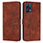 Funda de Cuero Cartera con Soporte Carcasa Y03X para Realme 9 4G Marron