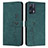 Funda de Cuero Cartera con Soporte Carcasa Y03X para Realme 9 4G Verde