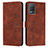 Funda de Cuero Cartera con Soporte Carcasa Y03X para Realme 9 5G India Marron