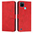 Funda de Cuero Cartera con Soporte Carcasa Y03X para Realme C21Y Rojo