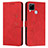 Funda de Cuero Cartera con Soporte Carcasa Y03X para Realme C25 Rojo