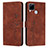 Funda de Cuero Cartera con Soporte Carcasa Y03X para Realme C25S Marron