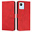 Funda de Cuero Cartera con Soporte Carcasa Y03X para Realme C30s Rojo