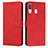 Funda de Cuero Cartera con Soporte Carcasa Y03X para Samsung Galaxy A30 Rojo