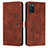 Funda de Cuero Cartera con Soporte Carcasa Y03X para Samsung Galaxy F02S SM-E025F Marron