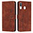 Funda de Cuero Cartera con Soporte Carcasa Y03X para Samsung Galaxy M10S Marron