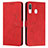 Funda de Cuero Cartera con Soporte Carcasa Y03X para Samsung Galaxy M10S Rojo