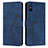 Funda de Cuero Cartera con Soporte Carcasa Y03X para Xiaomi Redmi 9AT Azul